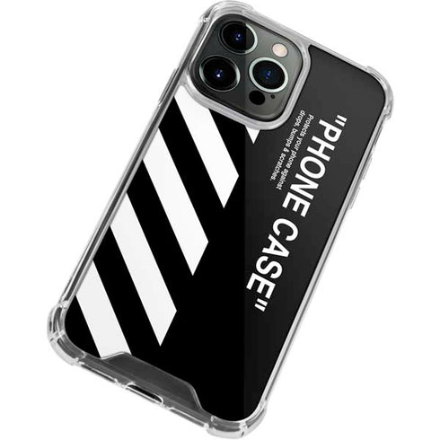 Black and White Stripes iPhone 15 Pro Clear Case